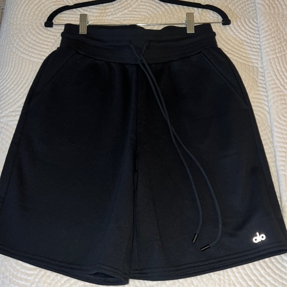 Black high waisted sweat shorts